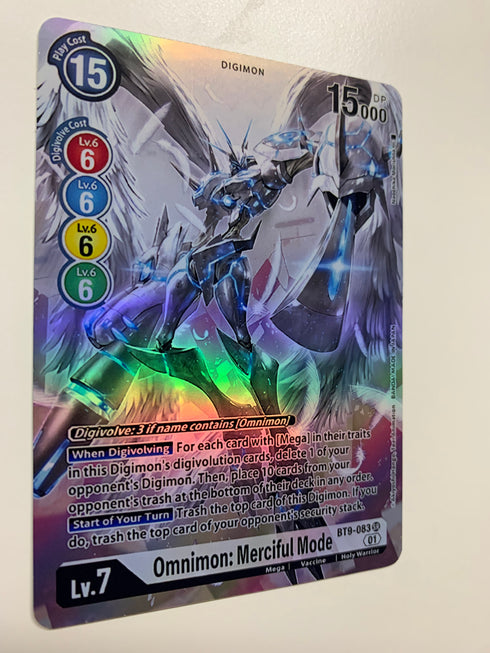 Omnimon: Merciful Mode BT9-083 (Alternate Art) | FULL HOLO | Orica PROXY