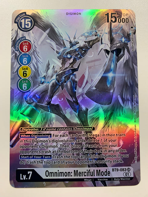 Omnimon: Merciful Mode BT9-083 (Alternate Art) | FULL HOLO | Orica PROXY