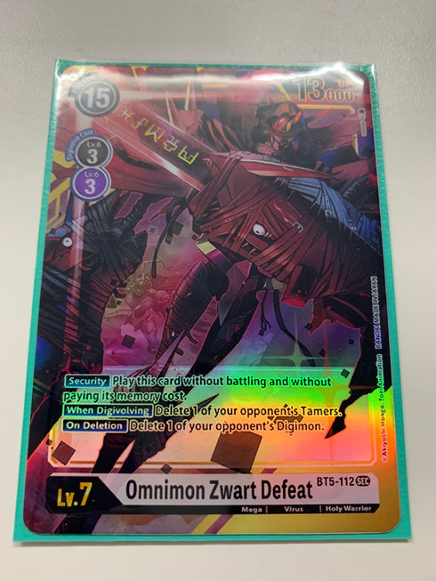Omnimon Zwart Defeat BT5-112 (Alternate Art) | FULL HOLO | Orica PROXY