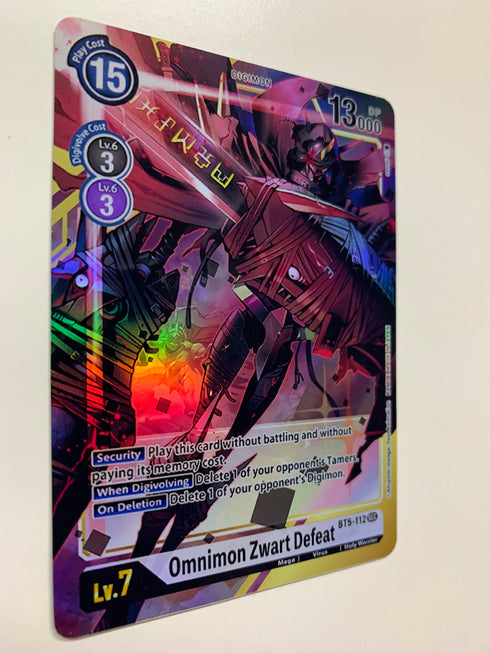 Omnimon Zwart Defeat BT5-112 (Alternate Art) | FULL HOLO | Orica PROXY