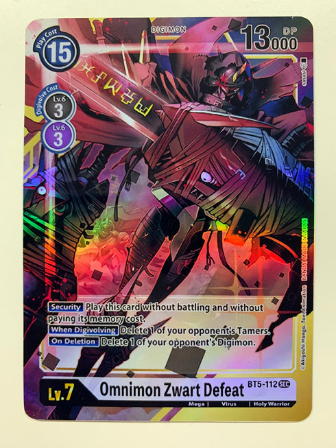 Omnimon Zwart Defeat BT5-112 (Alternate Art) | FULL HOLO | Orica PROXY