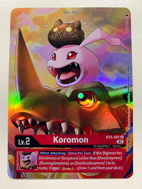 Koromon BT5-001 (Alternate Art) | FULL HOLO | Orica PROXY