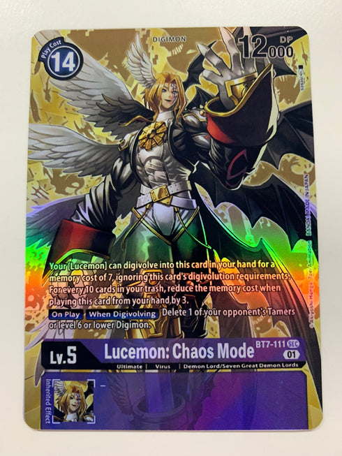 Lucemon: Chaos Mode BT7-111 (Alternate Art) | FULL HOLO | Orica PROXY