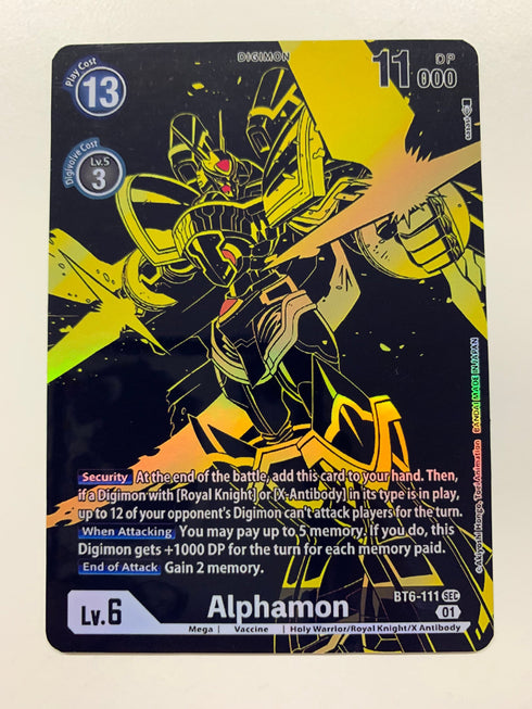 Alphamon BT6-111 (Alternate Art) | FULL HOLO | Orica PROXY