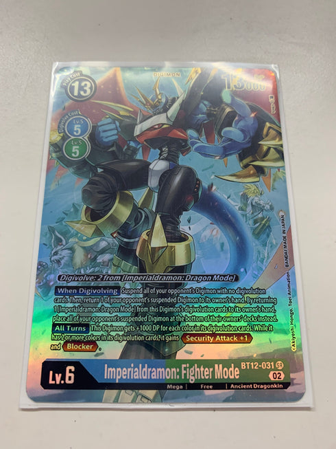 Imperialdramon: Fighter Mode BT12-031 (Alternate Art) | FULL HOLO | Orica PROXY