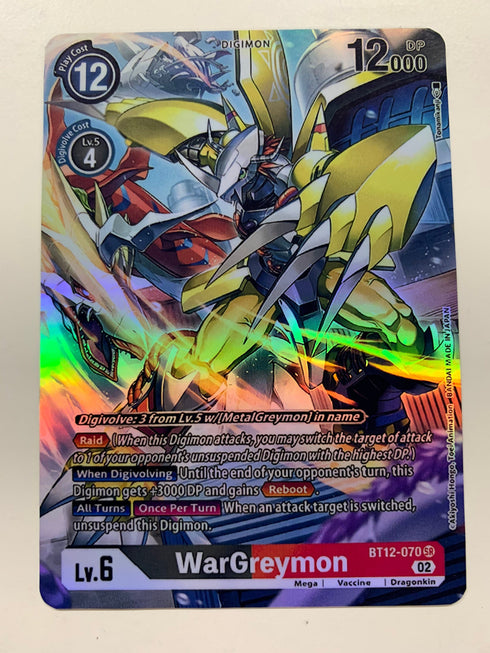 WarGreymon BT12-070 (Alternate Art) | FULL HOLO | Orica PROXY