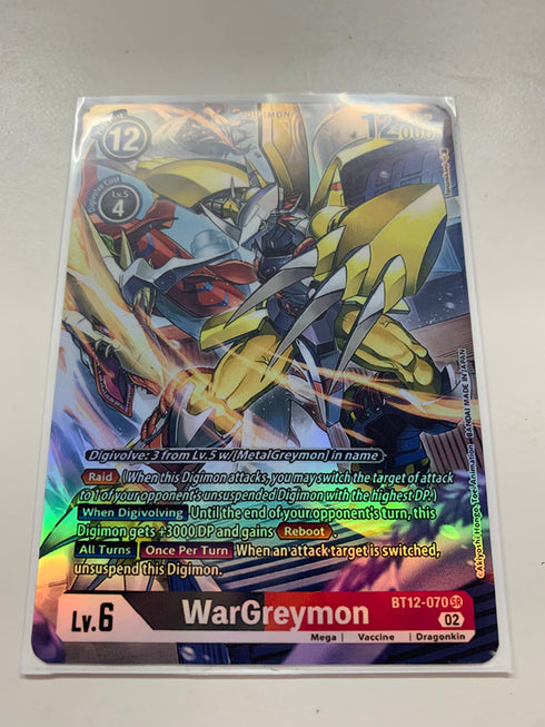 WarGreymon BT12-070 (Alternate Art) | FULL HOLO | Orica PROXY