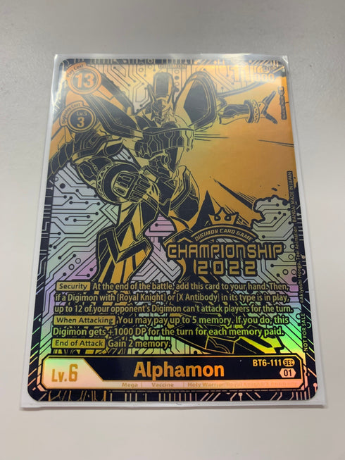 Alphamon BT6-111 (Alternate Art) | FULL HOLO | Orica PROXY