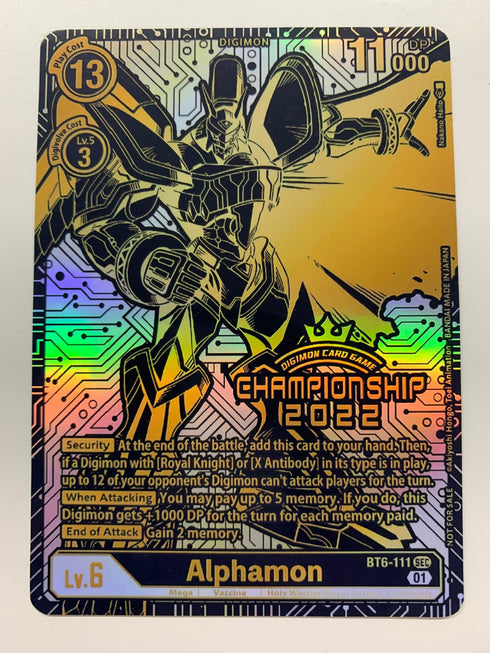 Alphamon BT6-111 (Alternate Art) | FULL HOLO | Orica PROXY