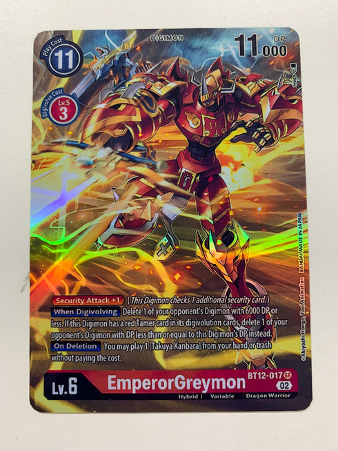EmperorGreymon BT12-017 (Alternate Art) | FULL HOLO | Orica PROXY