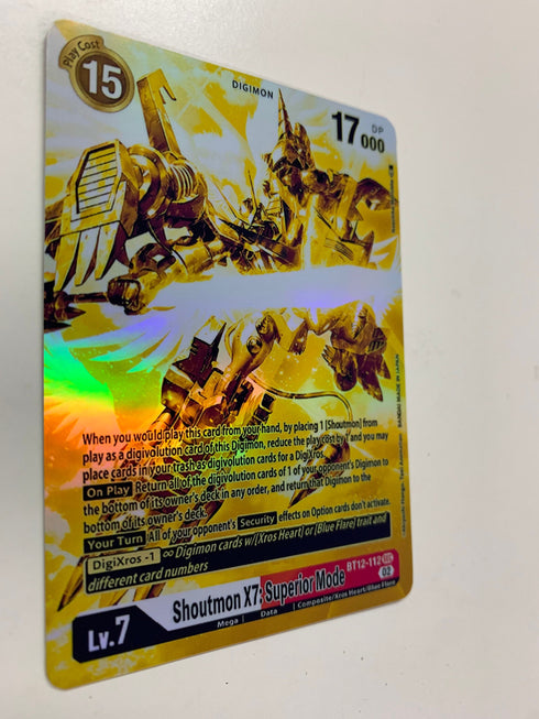 Shoutmon X7: Superior Mode BT12-112 (Alternate Art) | FULL HOLO | Orica PROXY