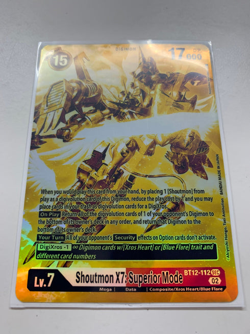 Shoutmon X7: Superior Mode BT12-112 (Alternate Art) | FULL HOLO | Orica PROXY