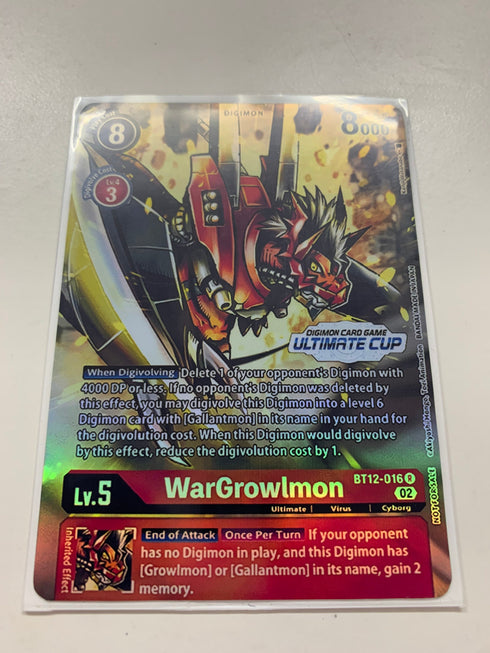 WarGrowlmon BT12-016 (Alternate Art) | FULL HOLO | Orica PROXY