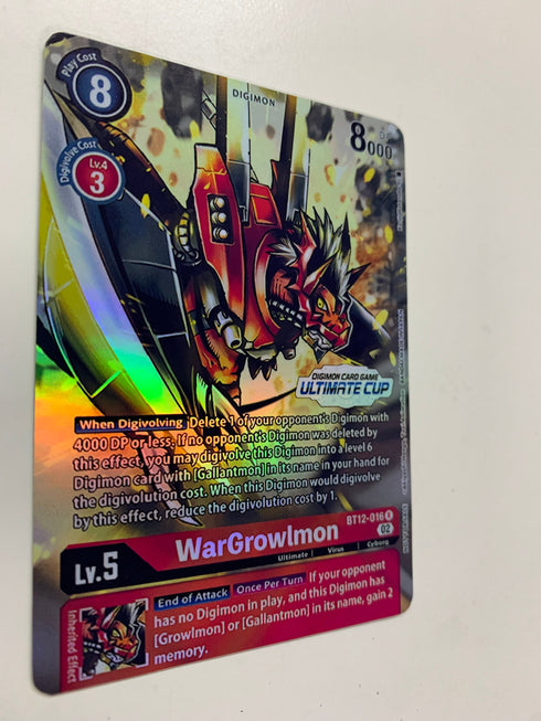 WarGrowlmon BT12-016 (Alternate Art) | FULL HOLO | Orica PROXY