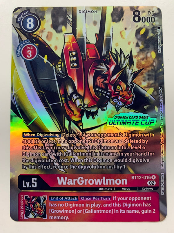 WarGrowlmon BT12-016 (Alternate Art) | FULL HOLO | Orica PROXY