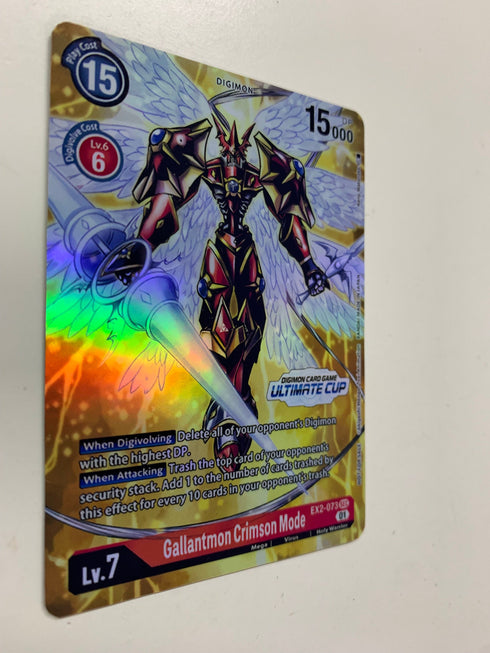 Gallantmon Crimson Mode EX2-073 (Alternate Art) | FULL HOLO | Orica PROXY