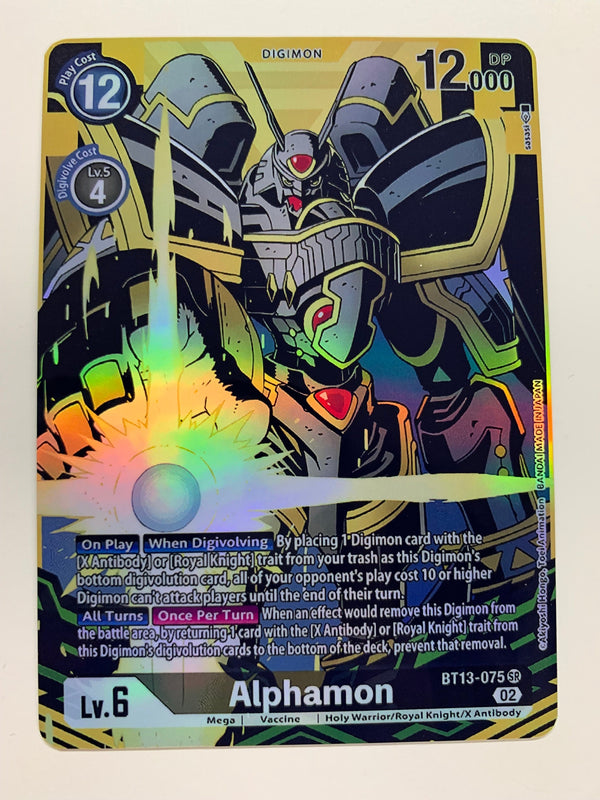 Alphamon BT13-075 (Alternate Art) | FULL HOLO | Orica PROXY