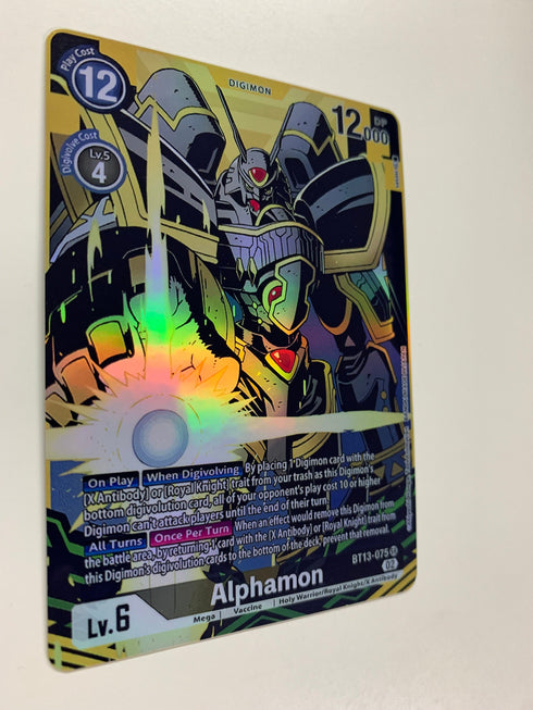 Alphamon BT13-075 (Alternate Art) | FULL HOLO | Orica PROXY