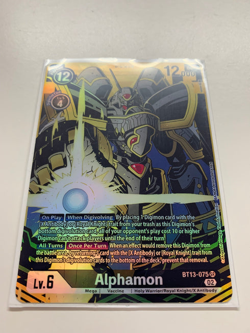 Alphamon BT13-075 (Alternate Art) | FULL HOLO | Orica PROXY