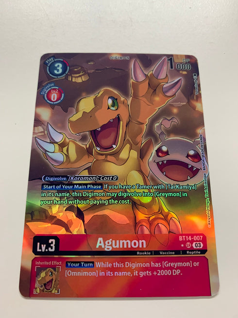 Agumon BT14-007 (Alternate Art) | FULL HOLO | Orica PROXY