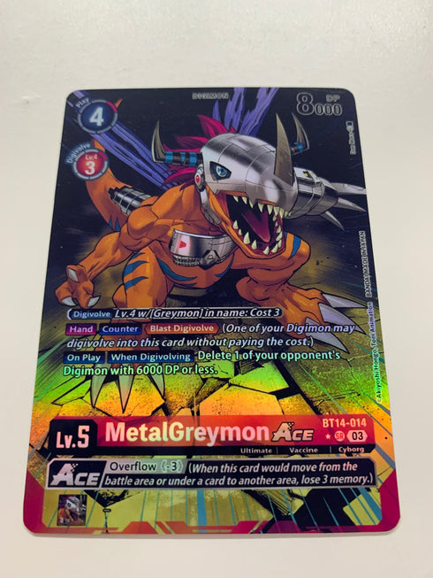 MetalGreymon Ace BT14-014 (Alternate Art) | FULL HOLO | Orica PROXY