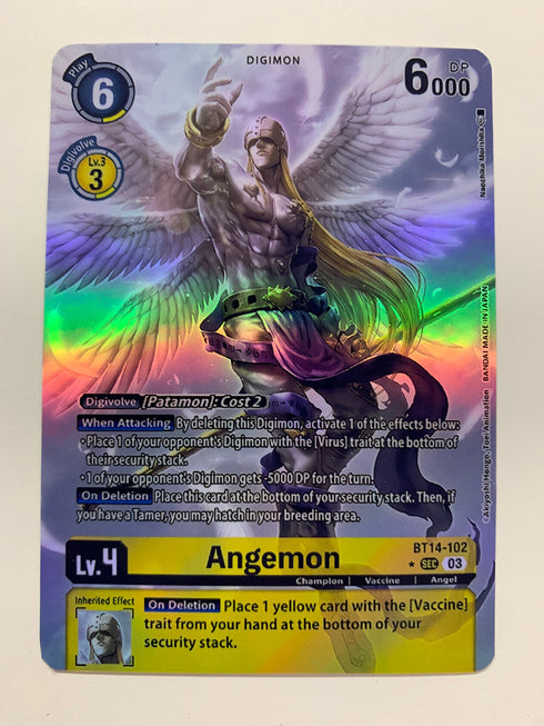 Angemon BT14-102 (Alternate Art) | FULL HOLO | Orica PROXY