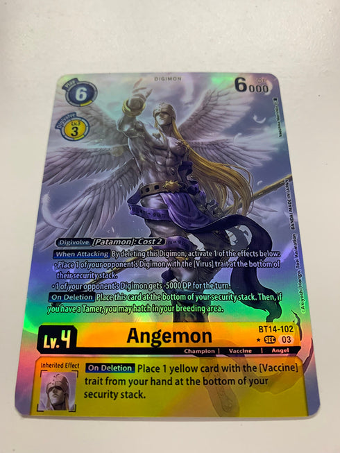 Angemon BT14-102 (Alternate Art) | FULL HOLO | Orica PROXY