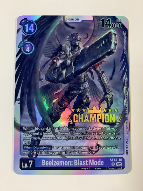 Beelzemon: Blast Mode ST14-10 (Alternate Art) | FULL HOLO | Orica PROXY