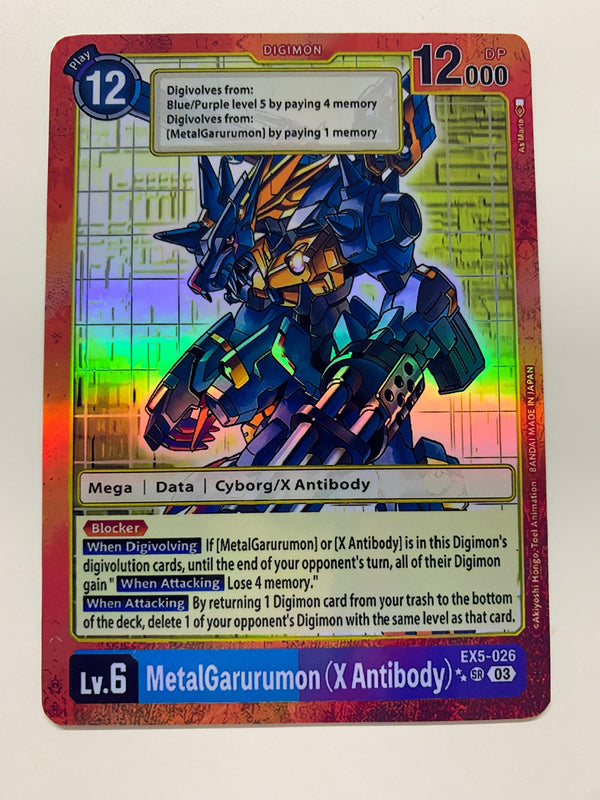 MetalGarurumon (XAntibody) EX5-026 (Alternate Art) | FULL HOLO | Orica PROXY