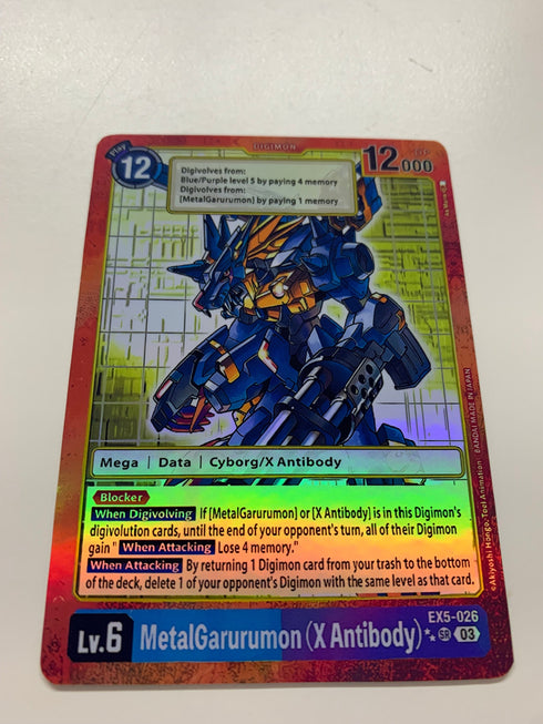 MetalGarurumon (XAntibody) EX5-026 (Alternate Art) | FULL HOLO | Orica PROXY