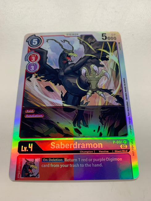 Saberdramon P091 | FULL HOLO | Orica PROXY