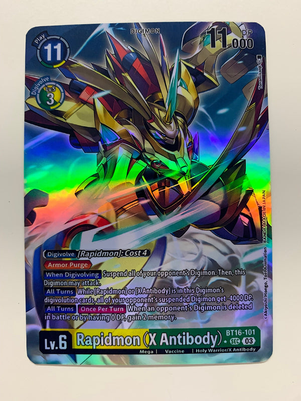 Rapidmon (XAntibody) BT16-101 (Alternate Art) | FULL HOLO | Orica PROXY