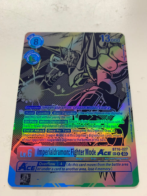 Imperialdramon: Fighter Mode Ace BT16-027 (Alternate Art) | FULL HOLO | Orica PROXY