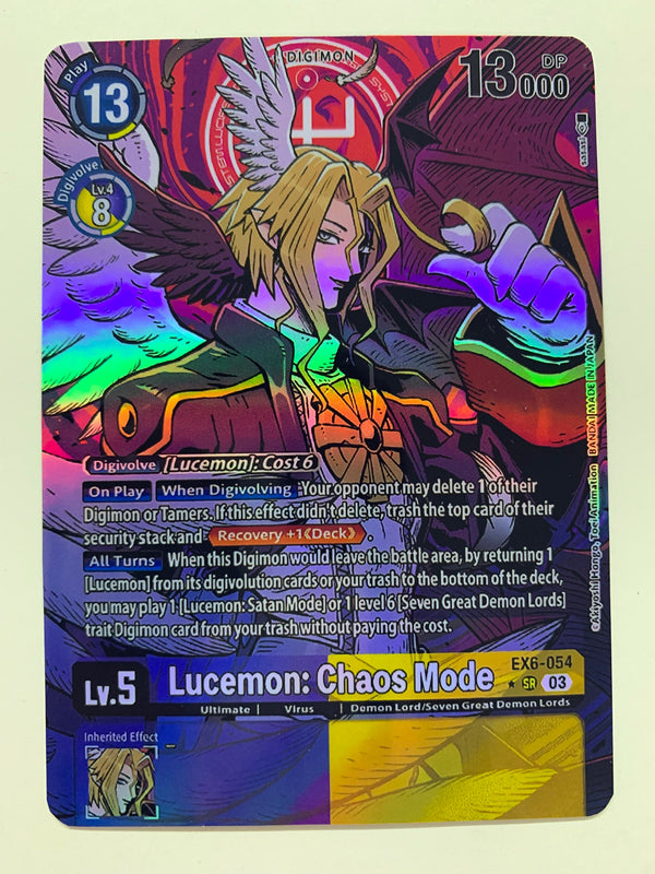 Lucemon: Chaos Mode EX6-054 (Alternate Art) | FULL HOLO | Orica PROXY