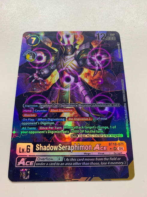 ShadowSeraphimon Ace BT18-071 (Alternate Art) | FULL HOLO | Orica PROXY