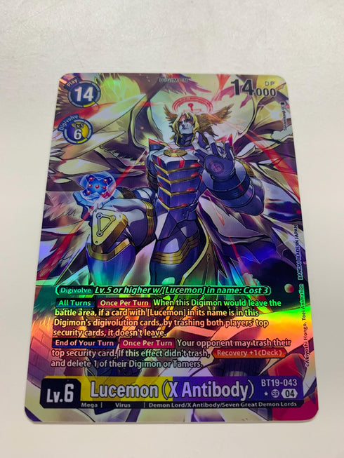 Lucemon (X Antibody) BT19-043 (Alternate Art) | FULL HOLO | Orica PROXY