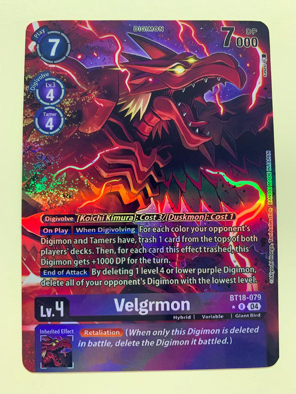 Velgrmon BT18-079 (Alternate Art) | FULL HOLO | Orica PROXY