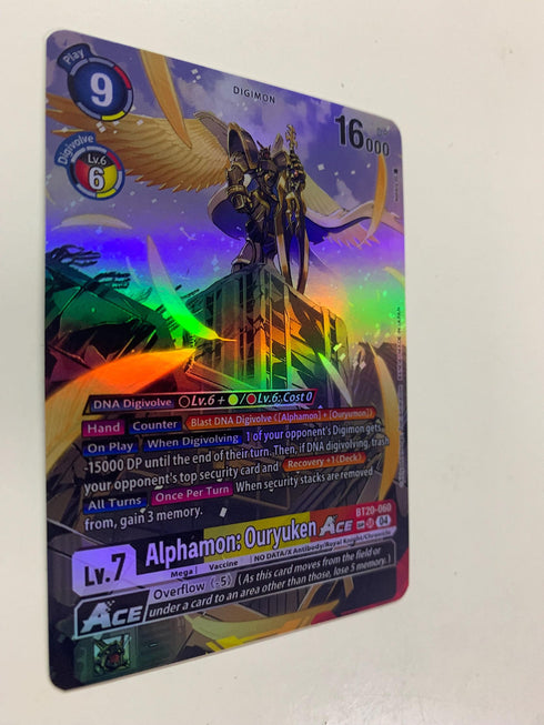 Alphamon: Ouryuken Ace BT20-060 (Alternate Art) | FULL HOLO | Orica PROXY