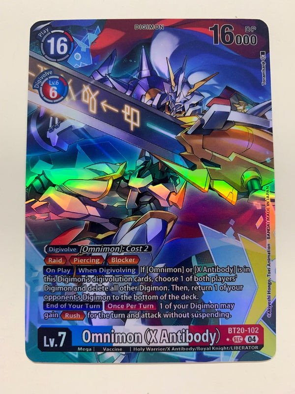 Omnimon (X Antibody) BT20-102 (Alternate Art) | FULL HOLO | Orica PROXY