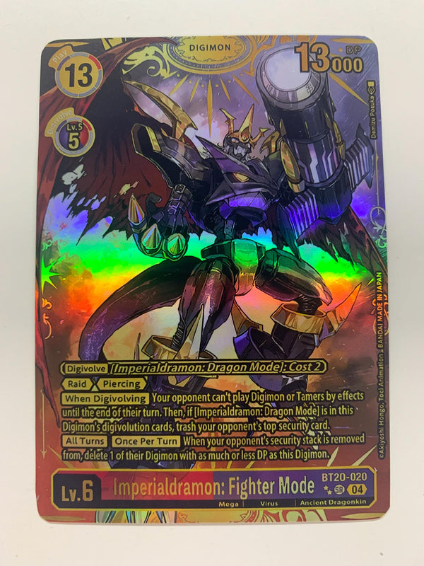 Imperialdramon: Fighter Mode BT20-020 (Alternate Art) | FULL HOLO | Orica PROXY