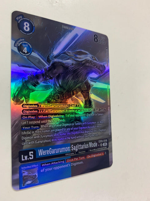 WereGarurumon: Sagittarius Mode EX9-019 (Alternate Art) | FULL HOLO | Orica PROXY