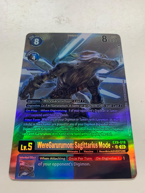 WereGarurumon: Sagittarius Mode EX9-019 (Alternate Art) | FULL HOLO | Orica PROXY