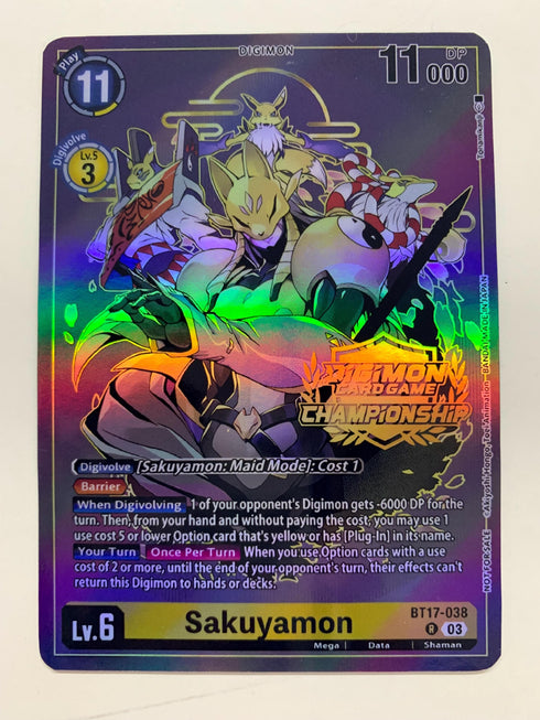 Sakuyamon BT17-038 (Alternate Art) | FULL HOLO | Orica PROXY