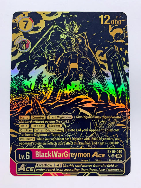 BlackWarGreymon Ace EX10-010 (Alternate Art) | FULL HOLO | Orica PROXY