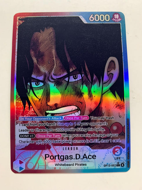 Portgas.D.Ace OP13-002 (Alternate Art) | FULL HOLO | Orica PROXY