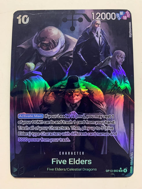 Five Elders OP13-082 (Alternate Art) | FULL HOLO | Orica PROXY