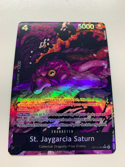 St. Jaygarcia Saturn OP13-083 (Alternate Art) | FULL HOLO | Orica PROXY