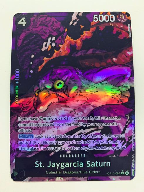 St. Jaygarcia Saturn OP13-083 (Alternate Art) | FULL HOLO | Orica PROXY