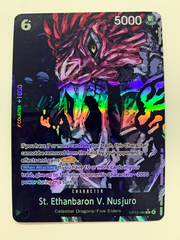 St. Ethanbaron V. Nusjuro OP13-080 (Alternate Art) | FULL HOLO | Orica PROXY