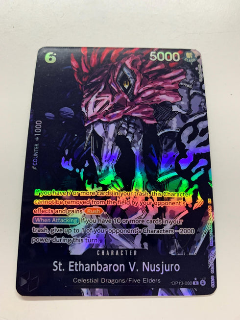 St. Ethanbaron V. Nusjuro OP13-080 (Alternate Art) | FULL HOLO | Orica PROXY